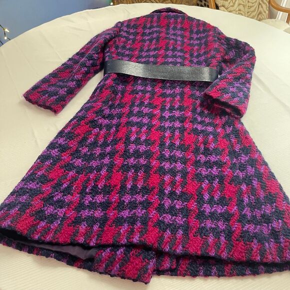 B. Altman & Co. VTG Plaid Art To Wear Artsy Coat Jacket Sz XS Small See Measure - Picture 5 of 10